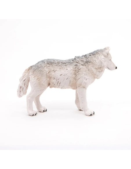 Figurine Loup Polaire Papo 50195 — Le loup blanc des grands espaces arctiques | LesMinis