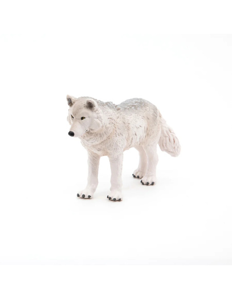 Figurine Loup Polaire Papo 50195 — Le loup blanc des grands espaces arctiques | LesMinis