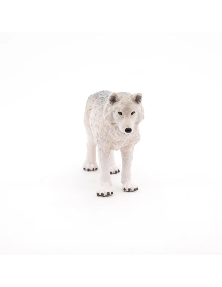 Figurine Loup Polaire Papo 50195 — Le loup blanc des grands espaces arctiques | LesMinis
