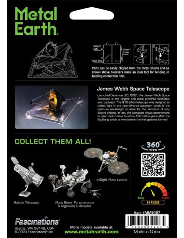 Télescope James Webb Metal Earth – puzzle 3D métal à construire