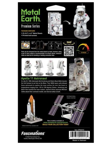 Astronaute Apollo 11 Metal Earth Premium – maquette métal 3D sans colle
