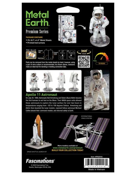 Astronaute Apollo 11 Metal Earth Premium – maquette métal 3D sans colle