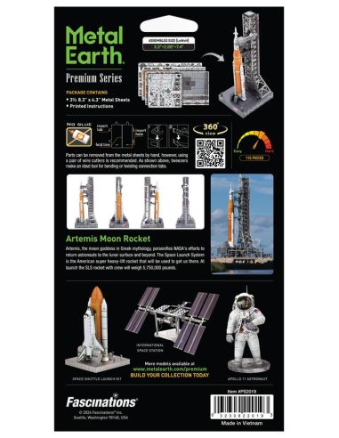 Fusée lunaire Artemis Metal Earth – maquette métal 3D sans colle