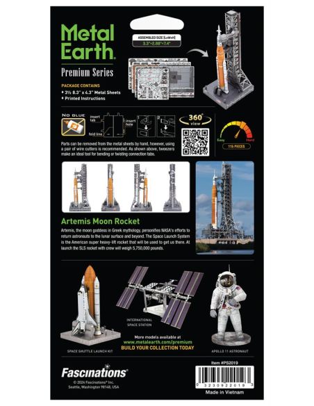 Fusée lunaire Artemis Metal Earth – maquette métal 3D sans colle