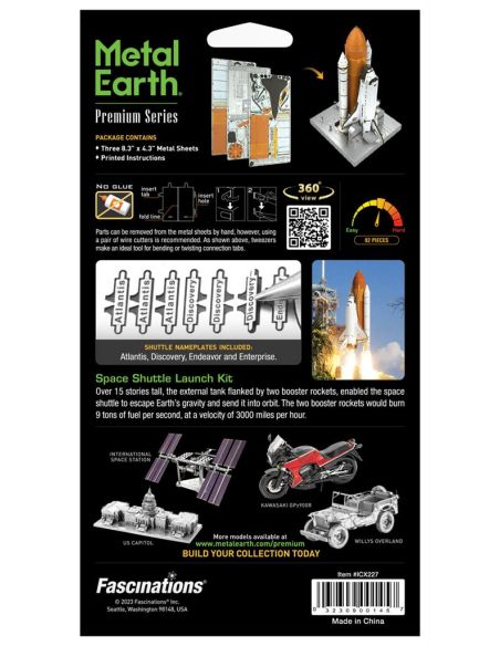 Navette spatiale Metal Earth Premium – maquette métal 3D sans colle (14+)