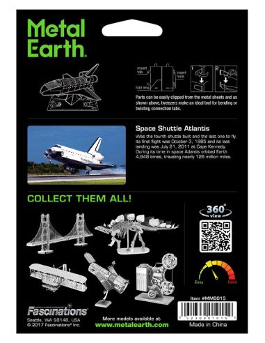 Navette Atlantis Metal Earth – maquette métal 3D sans colle (14+)