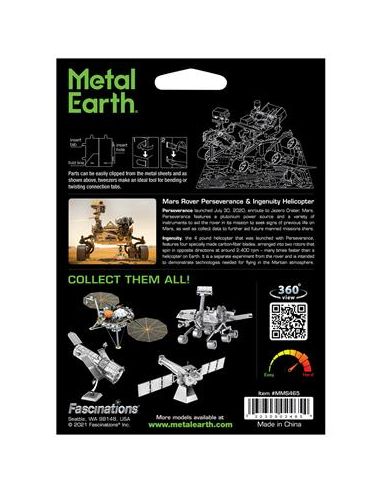 Perseverance + Ingenuity Metal Earth – maquette métal 3D sans colle (14+)