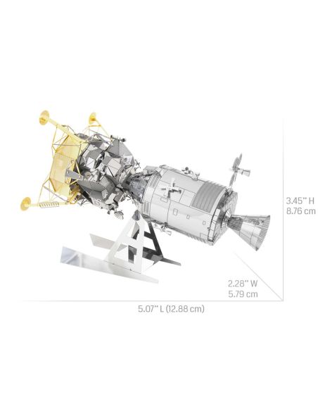 Maquette Apollo CSM + module lunaire LM Metal Earth – mission Apollo