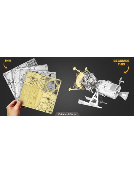Maquette Apollo CSM + module lunaire LM Metal Earth – mission Apollo