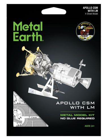 Maquette Apollo CSM + module lunaire LM Metal Earth – mission Apollo