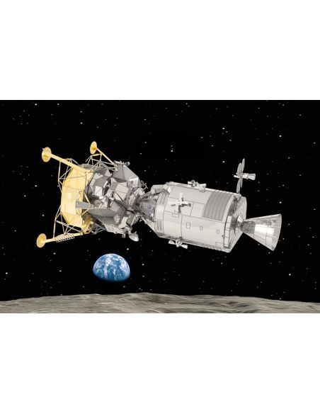 Maquette Apollo CSM + module lunaire LM Metal Earth – mission Apollo