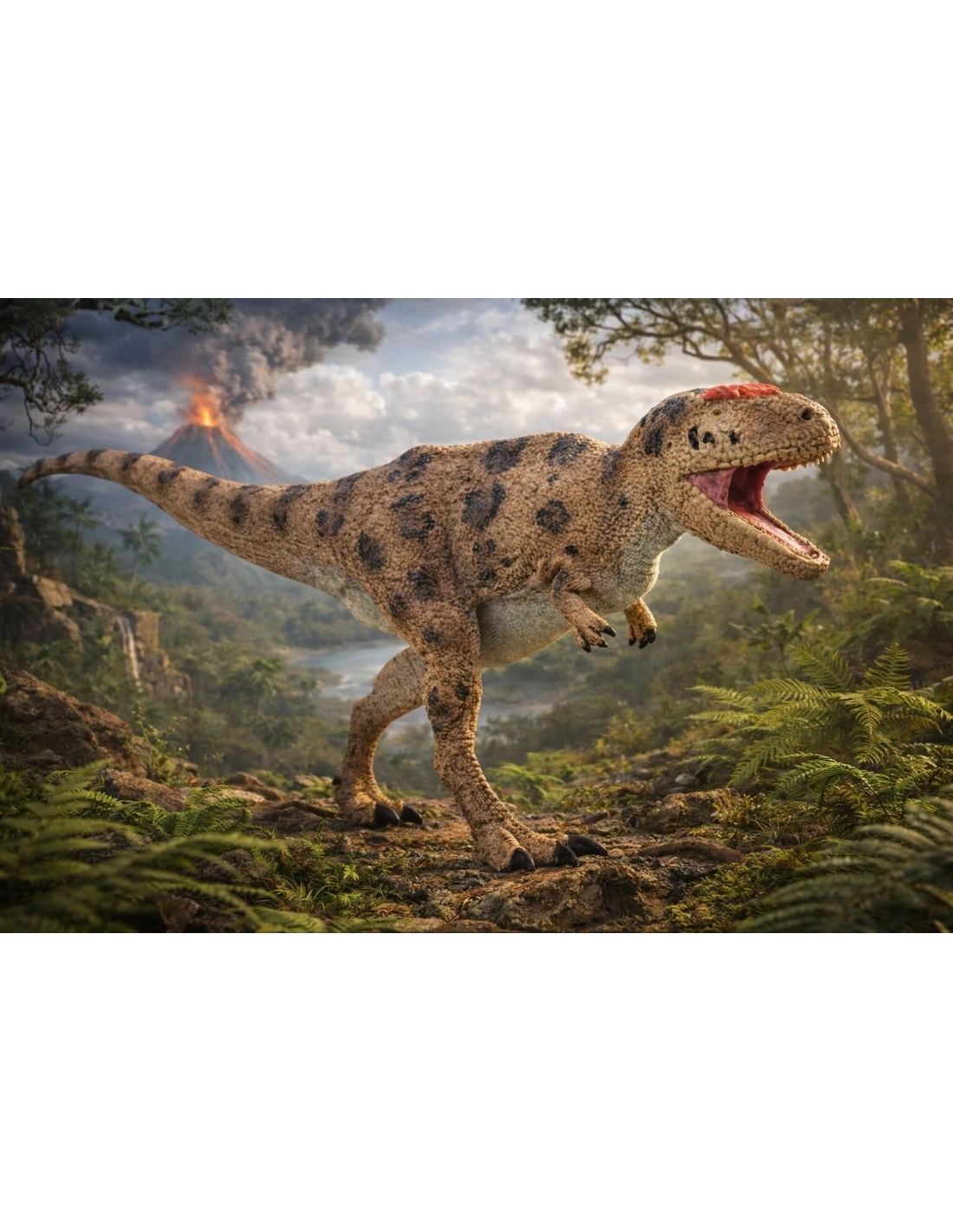 Figurine Meraxes gigas CollectA Deluxe 1:40 avec mâchoire articulée, vue de profil