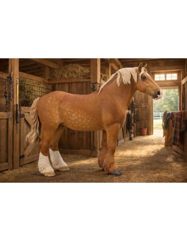 Figurine Jument Trait Belge Alezane Dorée | CollectA 1:20