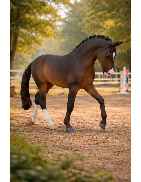 Figurine Étalon Trakehner Bai Brun | CollectA 1:20 - LesMinis