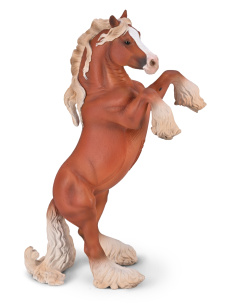 Figurine Jument Gypsy Vanner Alezane Cabrée | CollectA Deluxe 1:12