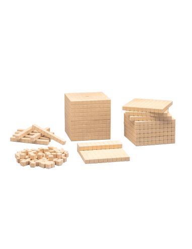 Matériel base 10 Re-Wood 121 pcs | Système décimal