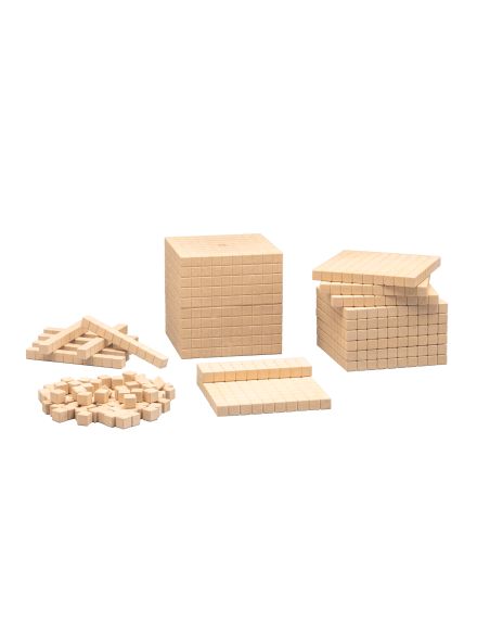 Matériel base 10 Re-Wood 121 pcs | Système décimal