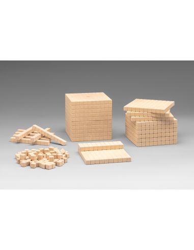 Matériel base 10 Re-Wood 121 pcs | Système décimal