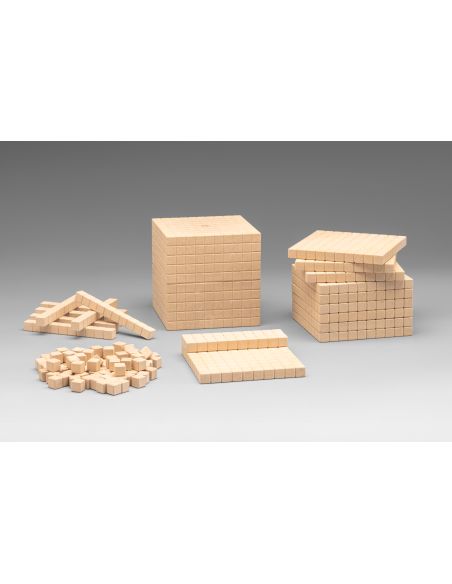 Matériel base 10 Re-Wood 121 pcs | Système décimal
