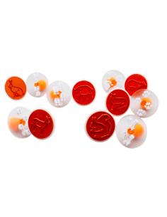 Set 12 tampons animaux forêt | Empreintes dès 3 ans