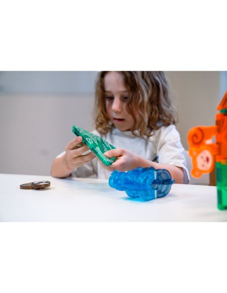 Tuiles magnétiques Safari MagGenius — 38 pièces | Animaux interchangeables & imprimés