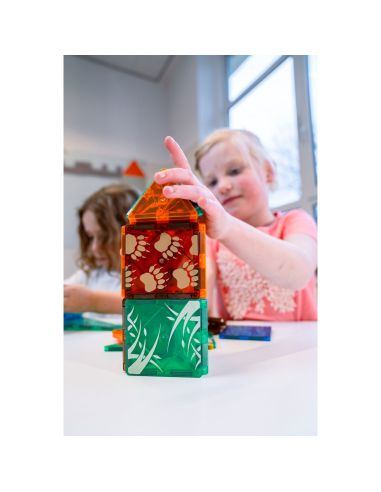 Tuiles magnétiques Safari MagGenius — 38 pièces | Animaux interchangeables & imprimés