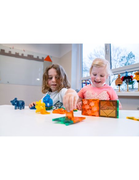 Tuiles magnétiques Safari MagGenius — 38 pièces | Animaux interchangeables & imprimés