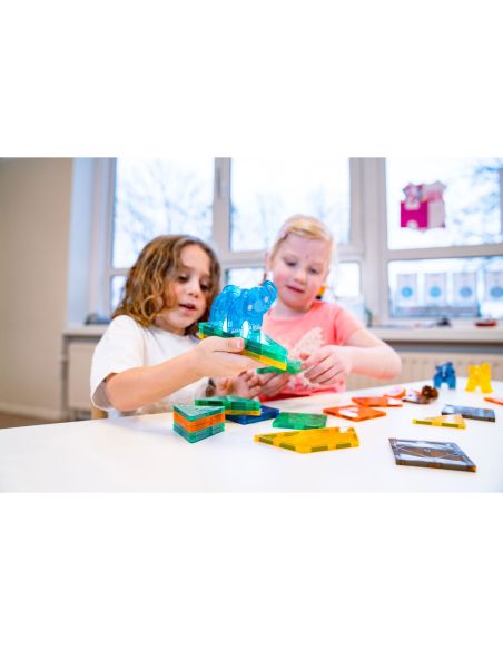 Tuiles magnétiques Safari MagGenius — 38 pièces | Animaux interchangeables & imprimés