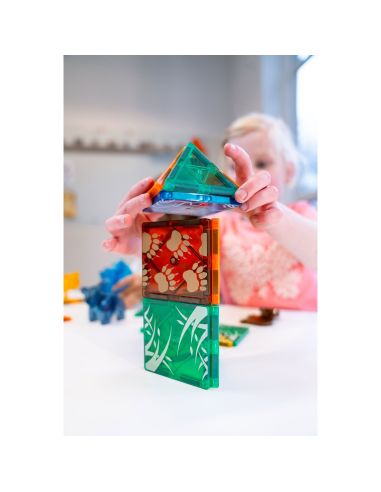 Tuiles magnétiques Safari MagGenius — 38 pièces | Animaux interchangeables & imprimés