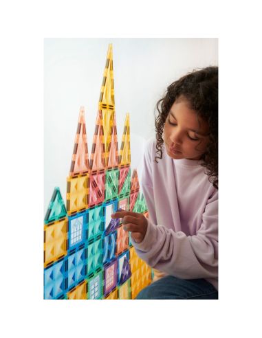 Tuiles magnétiques Pastel MagGenius | 70 pièces douces