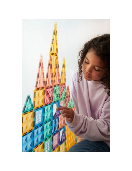 Tuiles magnétiques Pastel MagGenius | 70 pièces douces