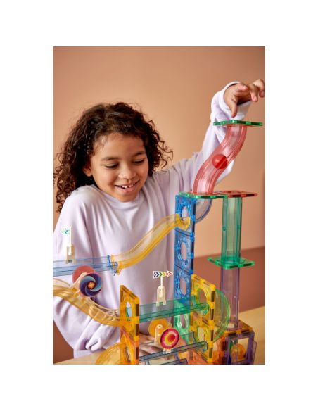 Grand circuit de billes MagGenius 189 pcs | Tourbillons