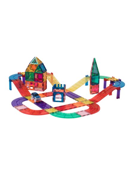 Piste de course magnétique 120 pcs | 2 voitures incluses