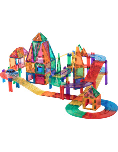 Piste de course magnétique 120 pcs | 2 voitures incluses