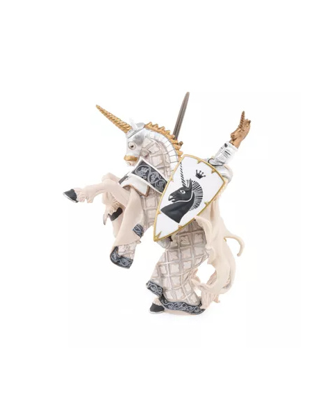 Cheval Maître Armes Cimier Licorne Papo 39916 | Médiéval