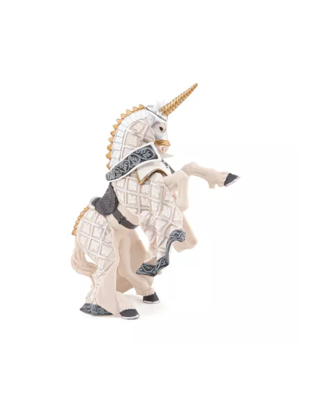 Cheval Maître Armes Cimier Licorne Papo 39916 | Médiéval