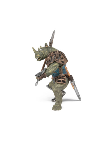 Mutant rhinocéros Papo 38946 — figurine chevalier médiévale à