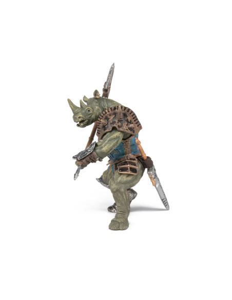 Mutant rhinocéros Papo 38946 — figurine chevalier médiévale à
