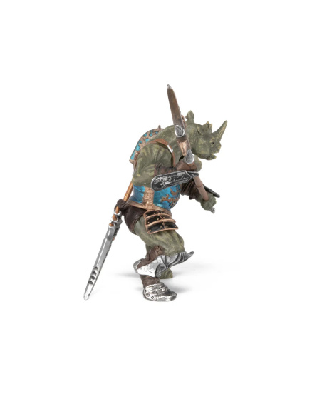 Mutant rhinocéros Papo 38946 — figurine chevalier médiévale à