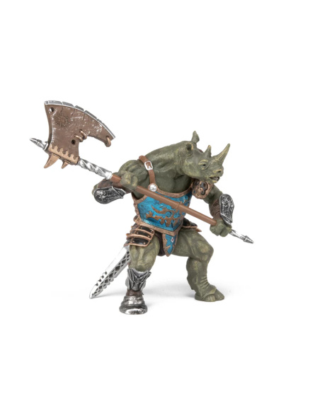 Mutant rhinocéros Papo 38946 — figurine chevalier médiévale à