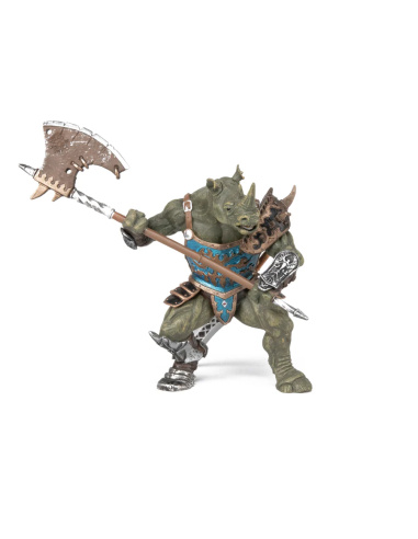 Mutant rhinocéros Papo 38946 — figurine chevalier médiévale à
