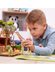 Girafe tête levée Papo — figurine animale réaliste, La Vie Sauvage 2