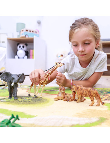 Girafe tête levée Papo — figurine animale réaliste, La Vie Sauvage