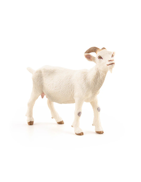 Figurine Chèvre blanche Papo 51144 — réaliste, éducatif, animaux de