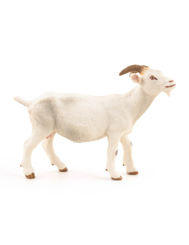 Figurine Chèvre blanche Papo 51144 — réaliste, éducatif, animaux de