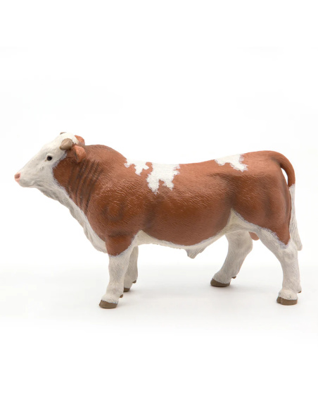 Taureau simmental Papo — figurine animale réaliste, La Vie à la Ferme
