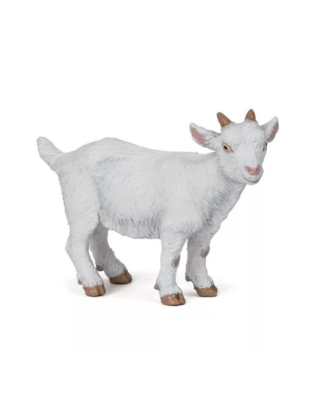 Chevreau blanc Papo 51146 — Figurine la ferme en miniature
