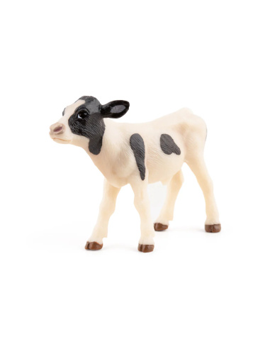 Veau noir et blanc Papo 51149 — figurine ferme éducative