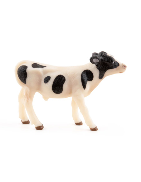 Veau noir et blanc Papo 51149 — figurine ferme éducative