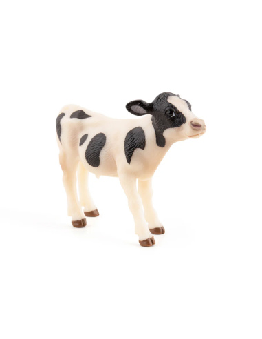 Veau noir et blanc Papo 51149 — figurine ferme éducative